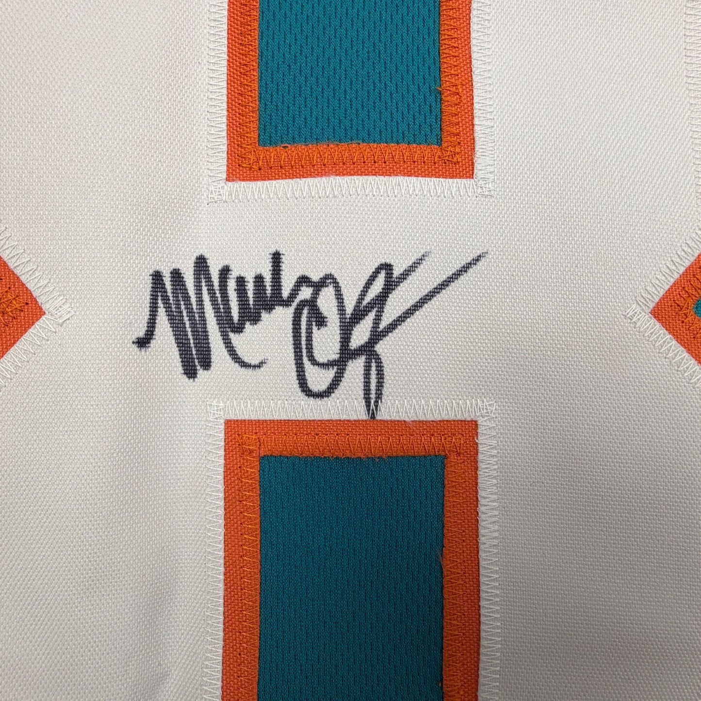 Autographed/Signed Mark Clayton Miami Teal Football Jersey JSA COA