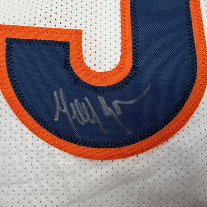 Autographed/Signed Mike Brown Chicago White Football Jersey JSA COA