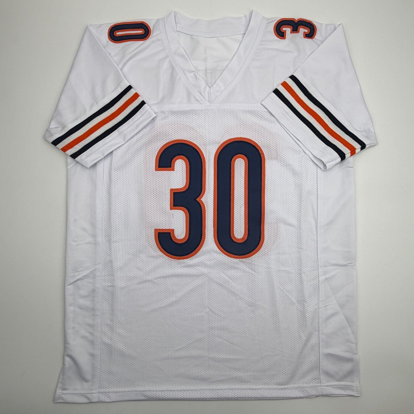 Autographed/Signed Mike Brown Chicago White Football Jersey JSA COA