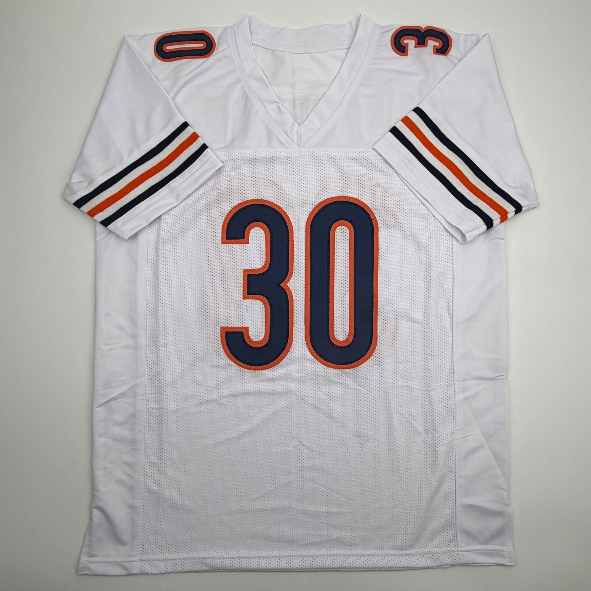 Autographed/Signed Mike Brown Chicago White Football Jersey JSA COA