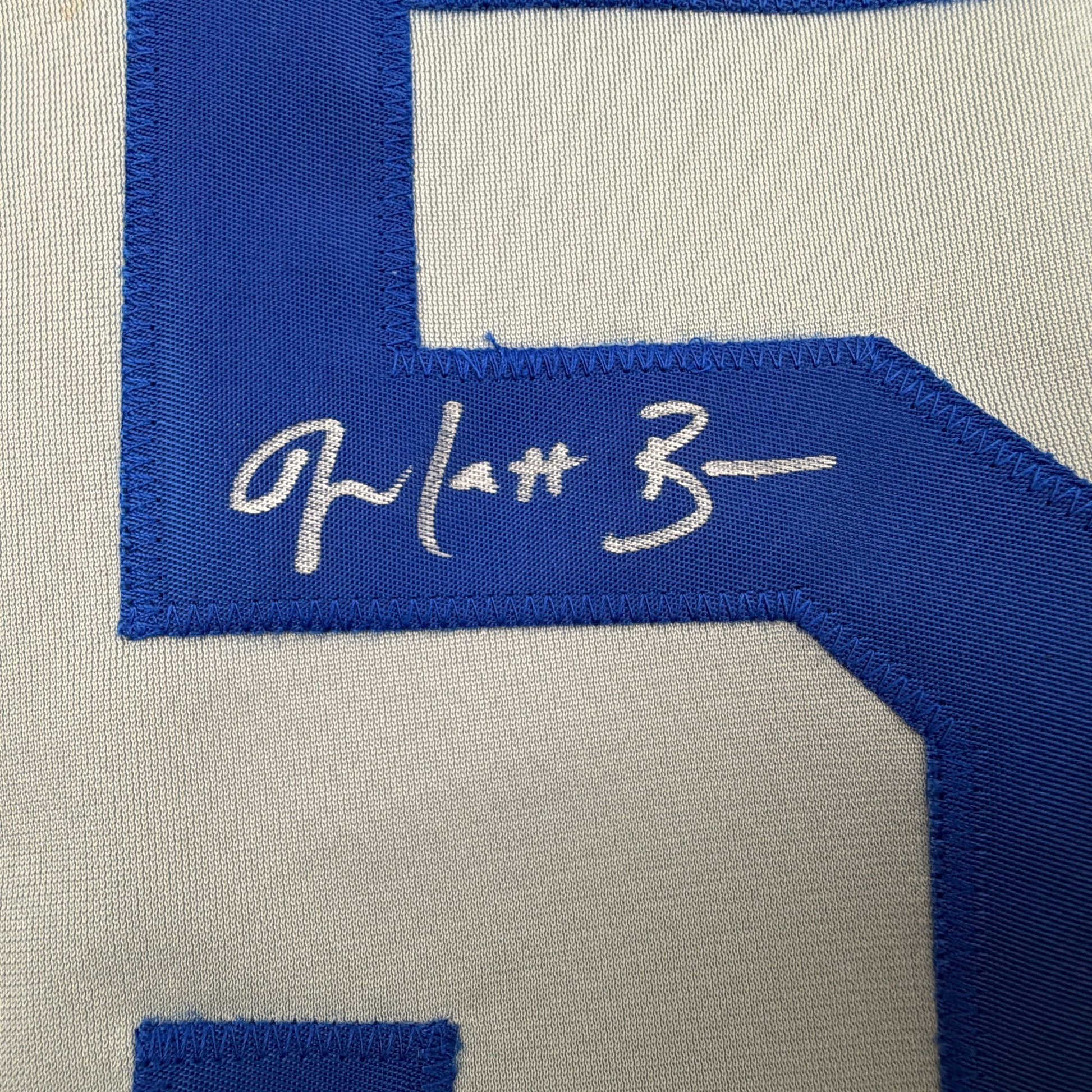 Autographed/Signed Matt Beaty Los Angeles Grey Baseball Jersey Beckett BAS COA
