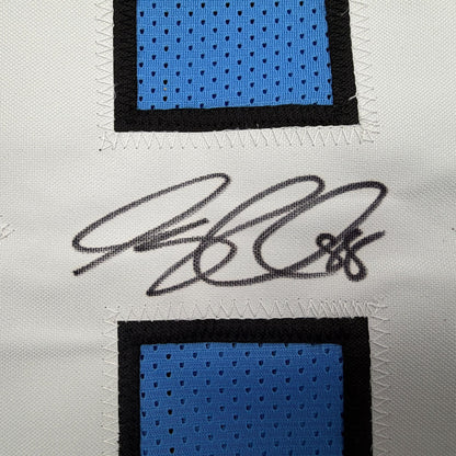Autographed/Signed Greg Olsen Carolina Blue Football Jersey Beckett BAS COA