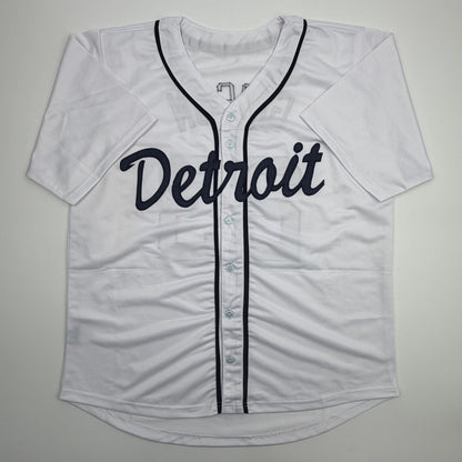 Autographed/Signed Kirk Gibson Detroit White Baseball Jersey JSA COA