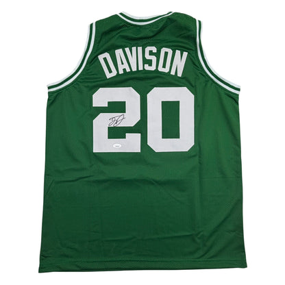 Autographed/Signed JD Davison Boston Green Basketball Jersey JSA COA