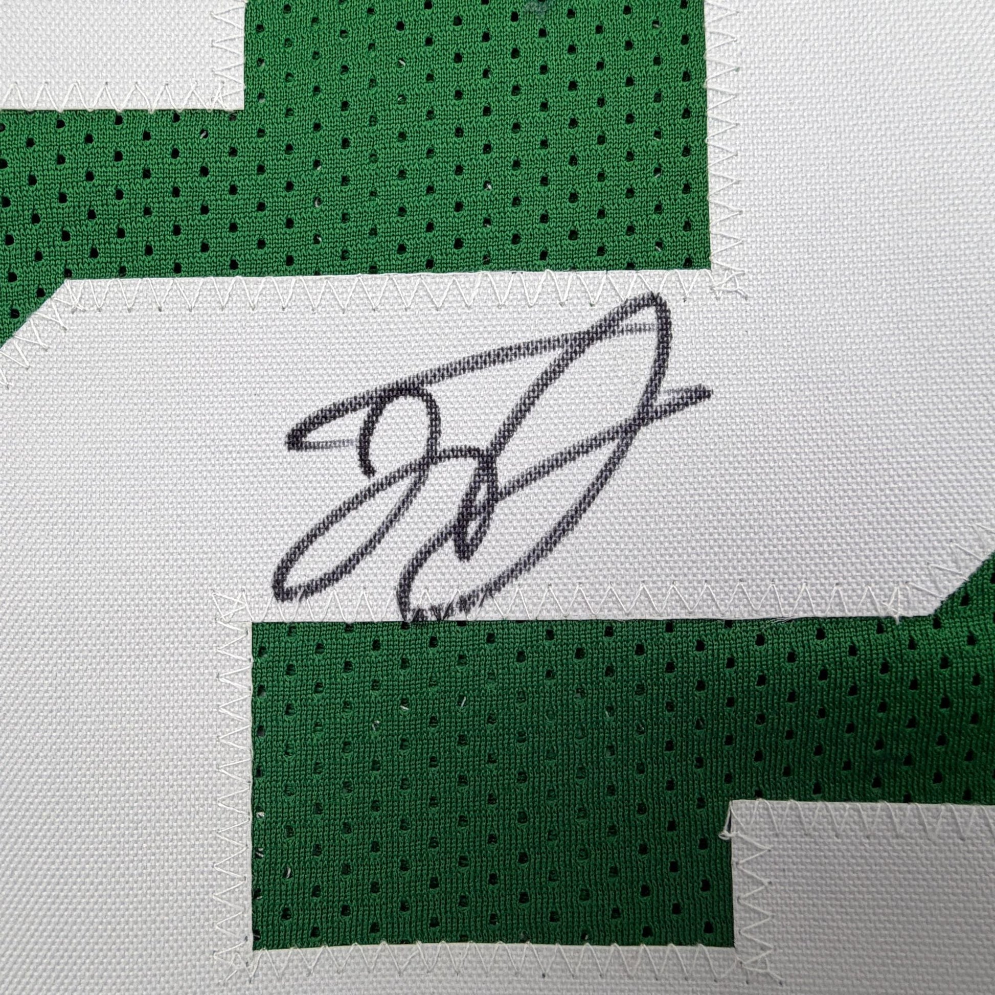 Autographed/Signed JD Davison Boston Green Basketball Jersey JSA COA