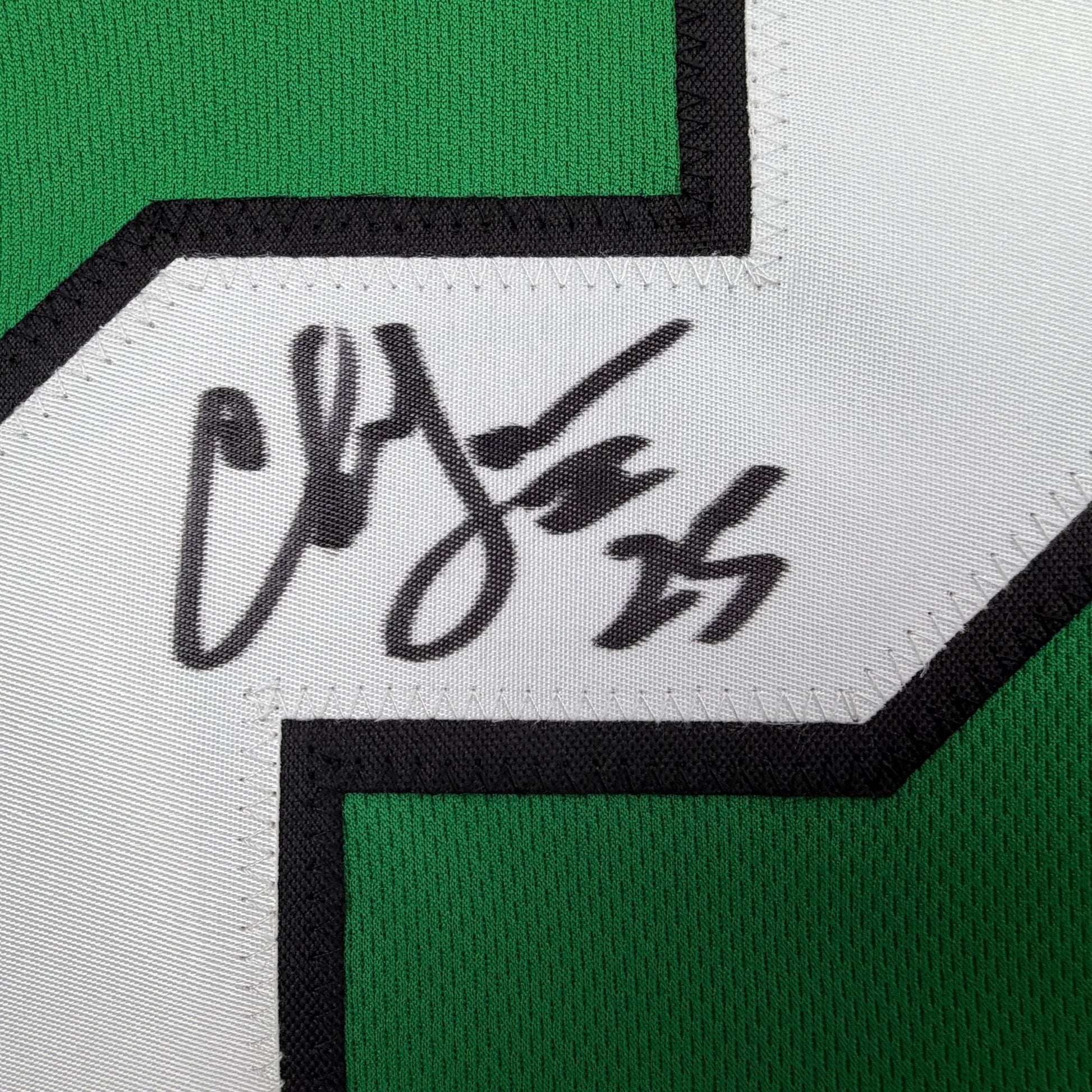 Autographed/Signed Charlie Garner Philadelphia Kelly Green Football Jersey Beckett BAS COA