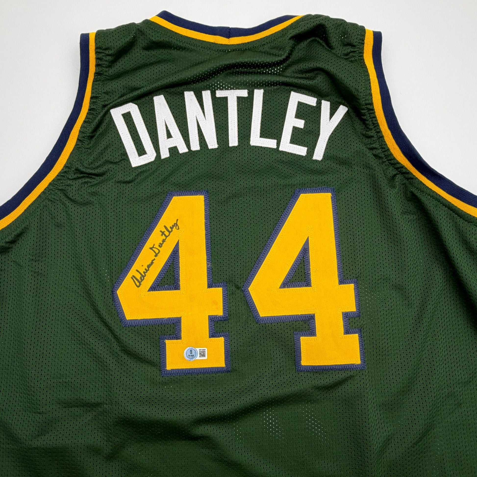 Autographed/Signed Adrian Dantley Notre Dame White College Basketball Jersey Beckett BAS COA