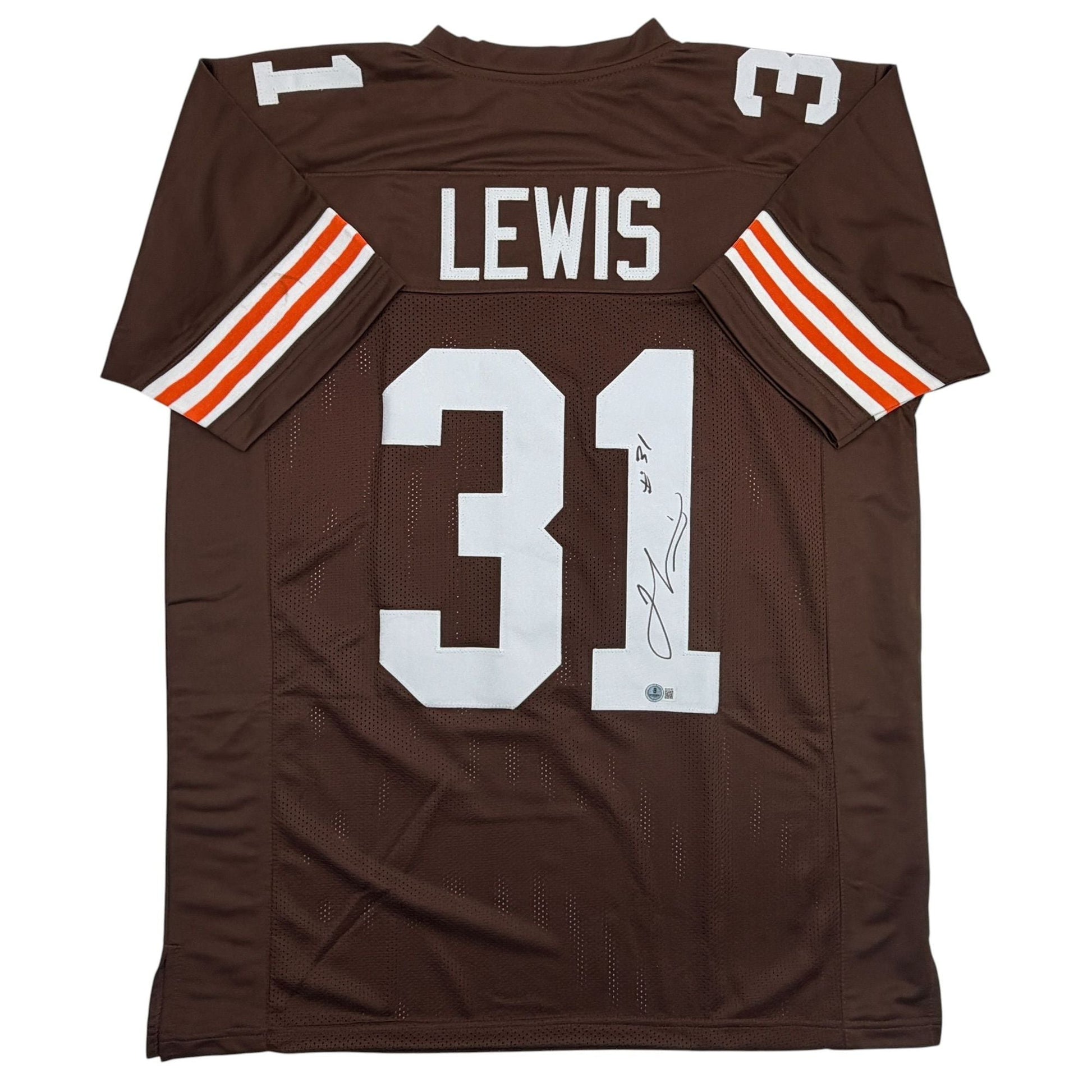 Autographed/Signed Jamal Lewis Cleveland Brown Football Jersey Beckett BAS COA