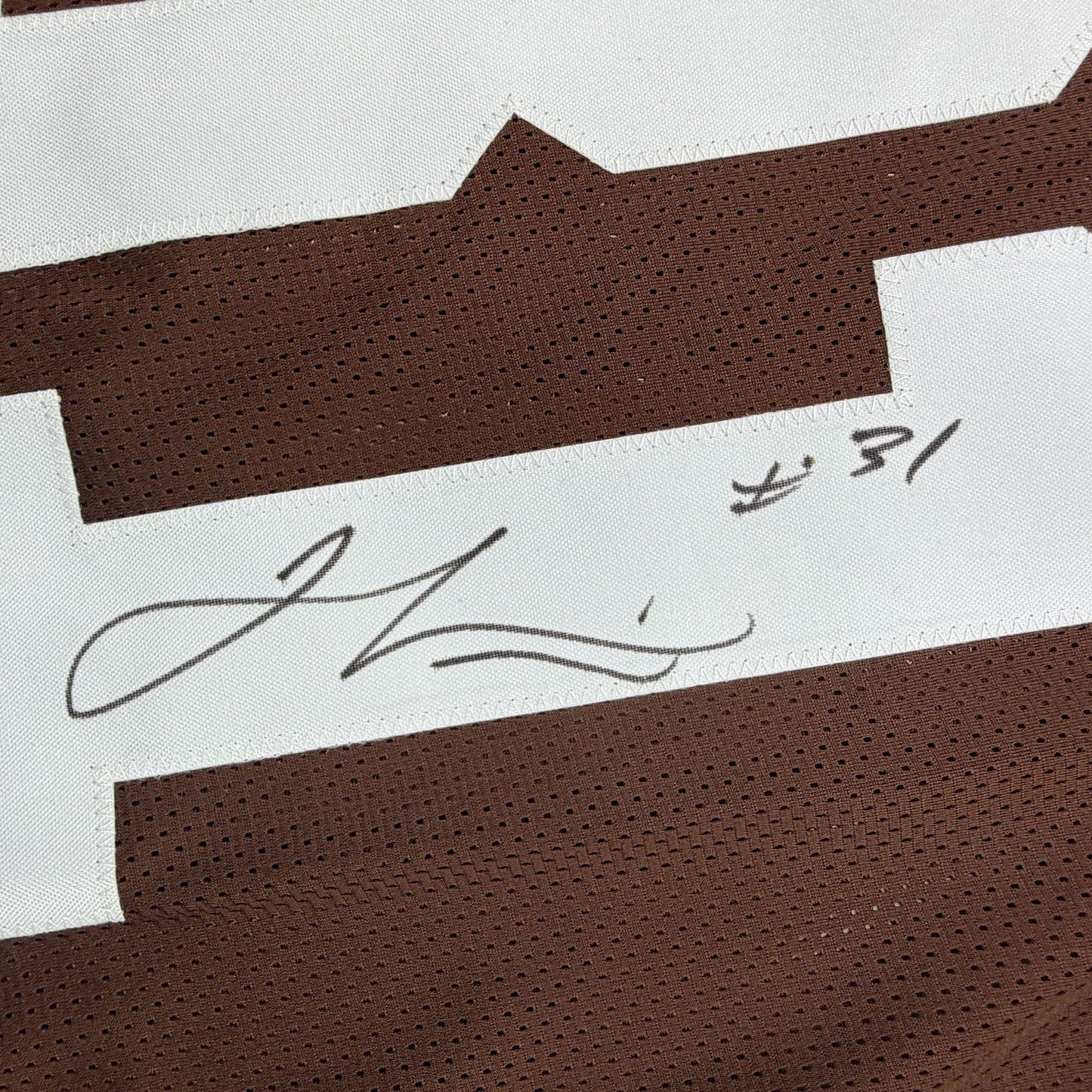 Autographed/Signed Jamal Lewis Cleveland Brown Football Jersey Beckett BAS COA