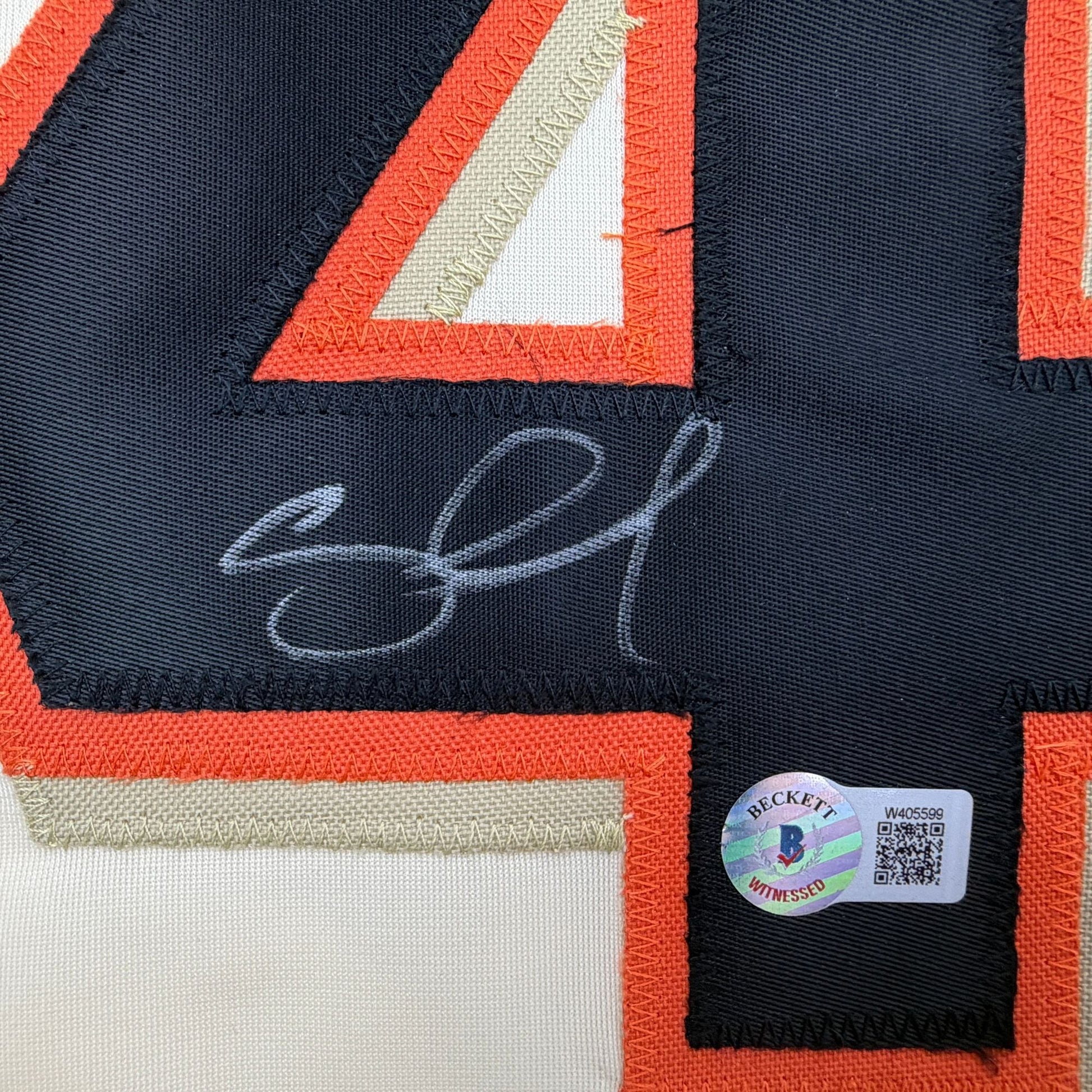 Autographed/Signed Pablo Sandoval San Francisco Cream Baseball Jersey Beckett BAS COA