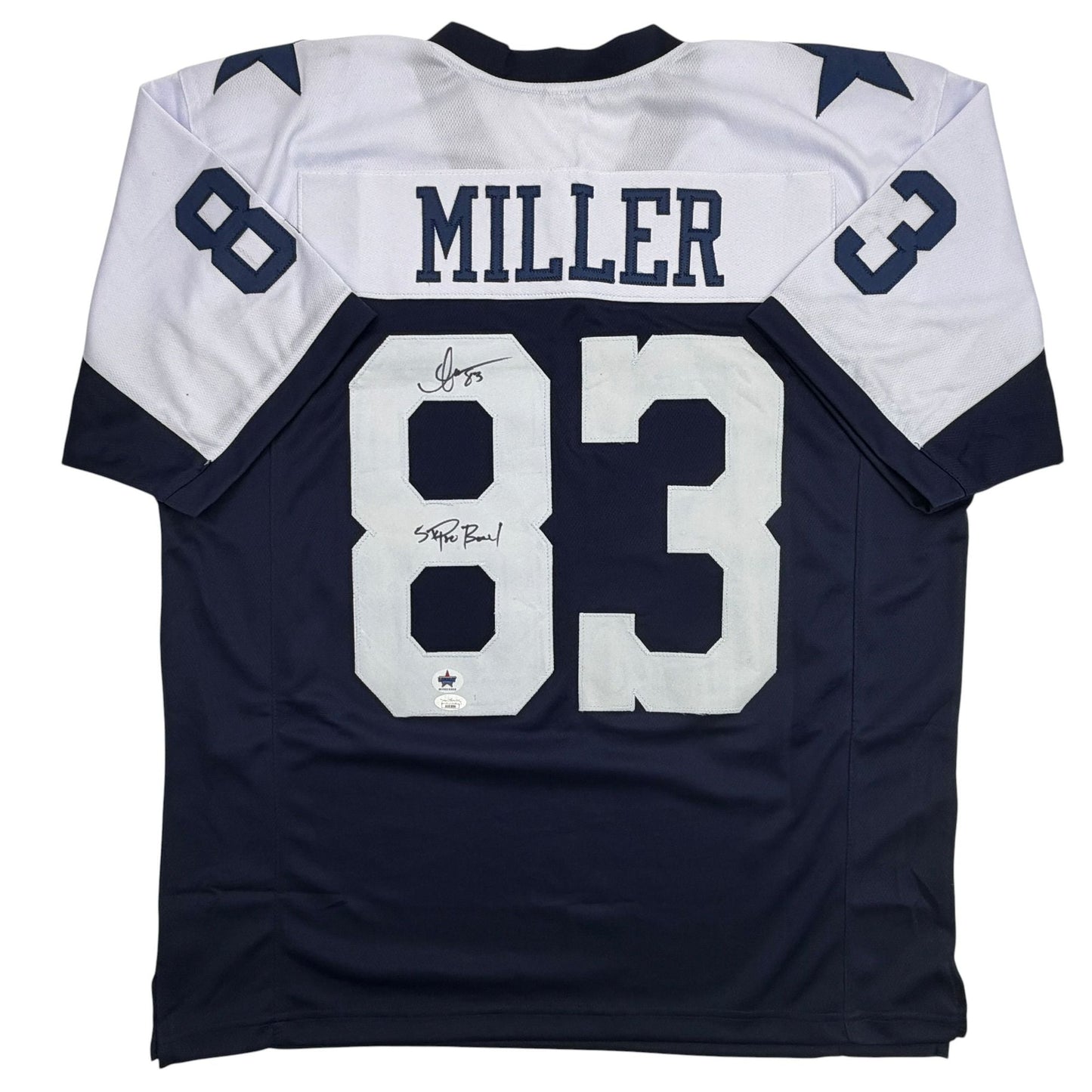 Autographed/Signed Anthony Miller Dallas Thanksgiving Day Football Jersey JSA COA