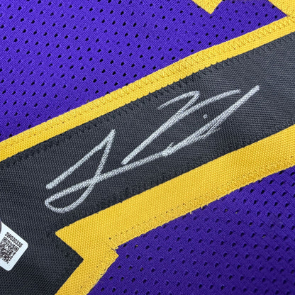 Autographed/Signed Gabe Vincent Los Angeles Purple Basketball Jersey Beckett BAS COA