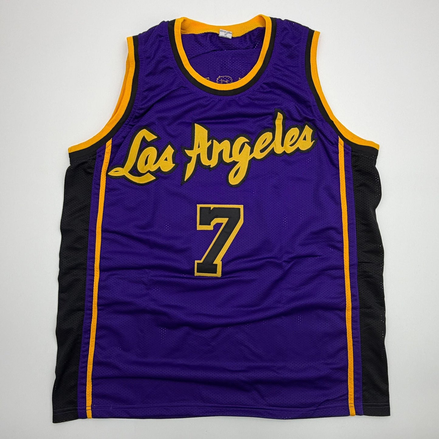 Autographed/Signed Gabe Vincent Los Angeles Purple Basketball Jersey Beckett BAS COA