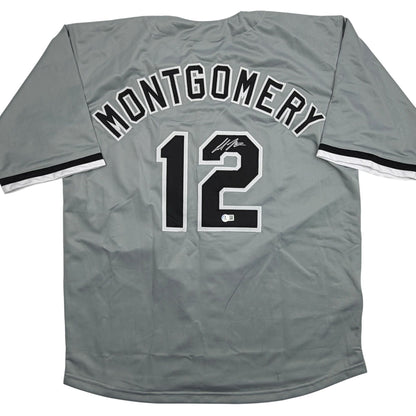 Autographed/Signed Colson Montgomery Chicago Grey Baseball Jersey Beckett BAS COA