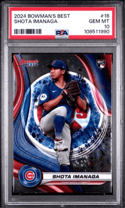 Graded 2024 Topps Bowmans Best Shota Imanaga #16 Rookie RC Baseball Card PSA 10 Gem Mint
