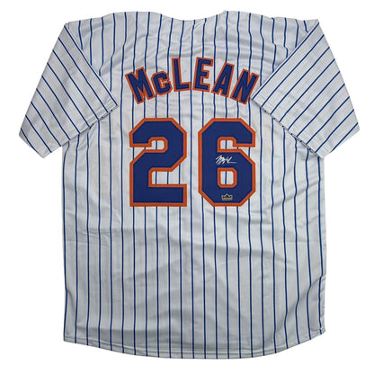 Facsimile Autographed Nolan McLean New York Pinstripe Reprint Laser Auto Baseball Jersey Size Men's XL