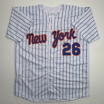 Facsimile Autographed Nolan McLean New York Pinstripe Reprint Laser Auto Baseball Jersey Size Men's XL