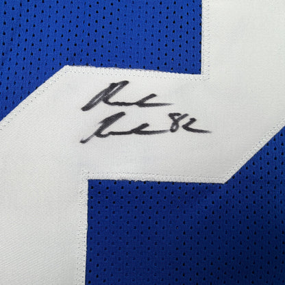 Autographed/Signed Rueben Randle New York Blue Football Jersey Beckett BAS COA