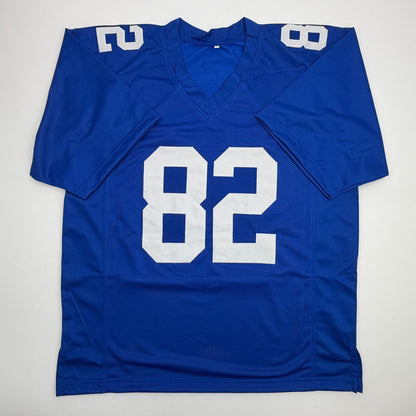 Autographed/Signed Rueben Randle New York Blue Football Jersey Beckett BAS COA