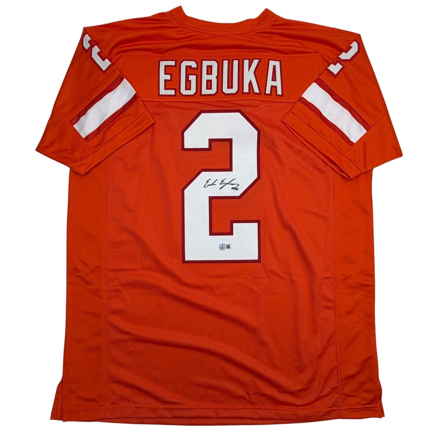 Autographed/Signed Emeka Egbuka Tampa Bay Orange Creamsicle Football Jersey Beckett BAS COA