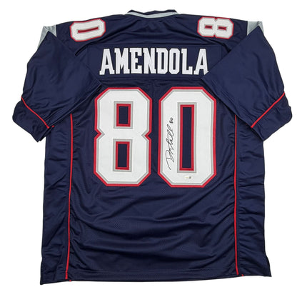 Autographed/Signed Danny Amendola New England Navy Blue Football Jersey JSA COA