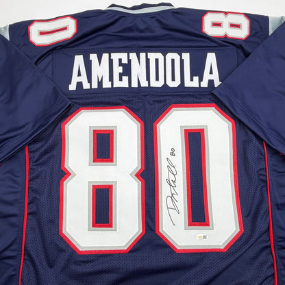 Autographed/Signed Danny Amendola New England Navy Blue Football Jersey JSA COA