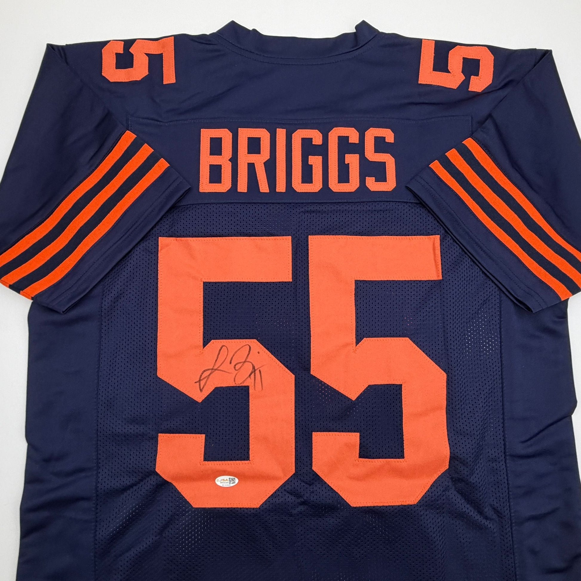 Autographed/Signed Lance Briggs Chicago Blue Color Rush Football Jersey JSA COA