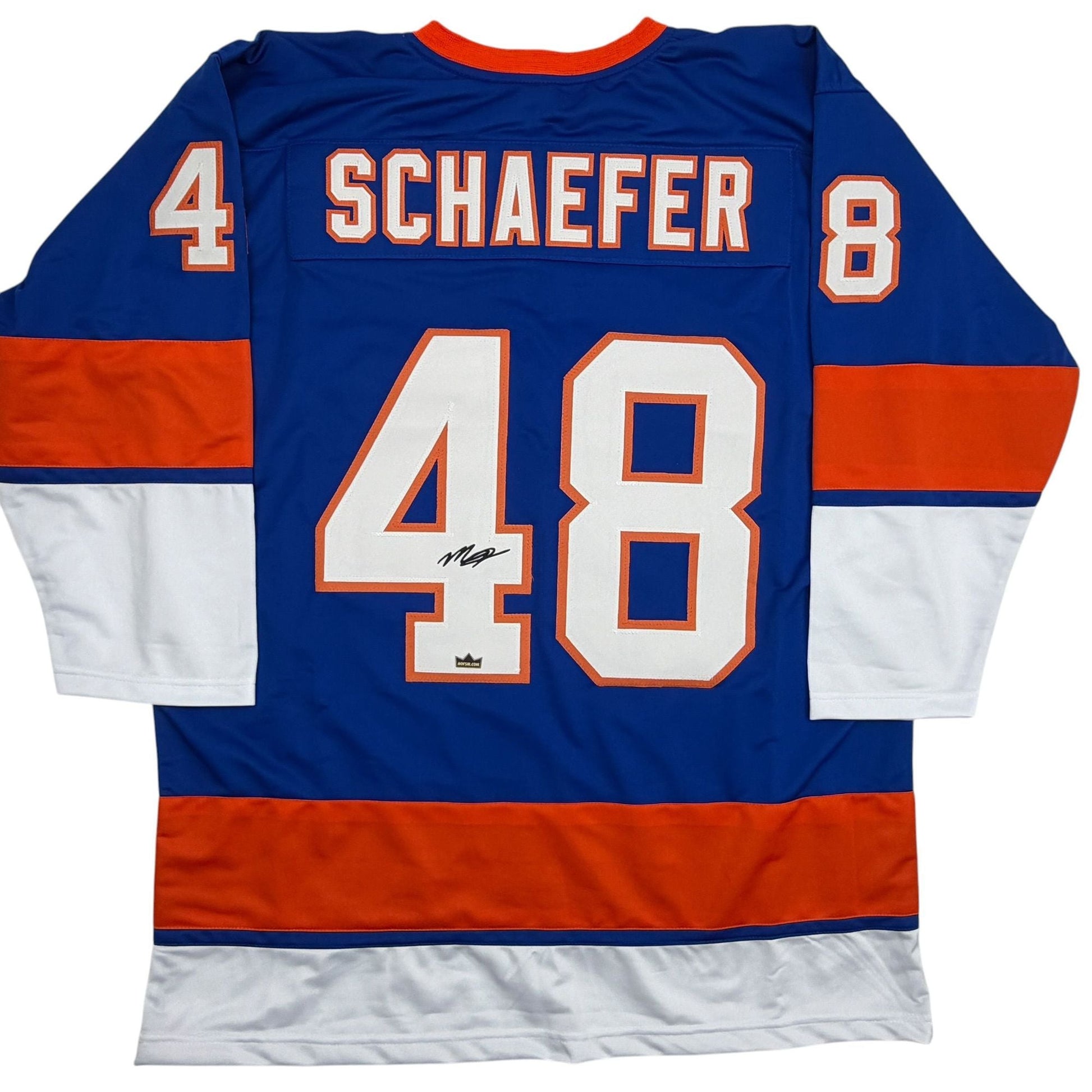 Facsimile Autographed Matthew Schaeffer New York Blue Reprint Laser Auto Hockey Jersey Size Men's XL