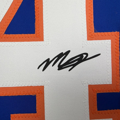Facsimile Autographed Matthew Schaeffer New York Blue Reprint Laser Auto Hockey Jersey Size Men's XL