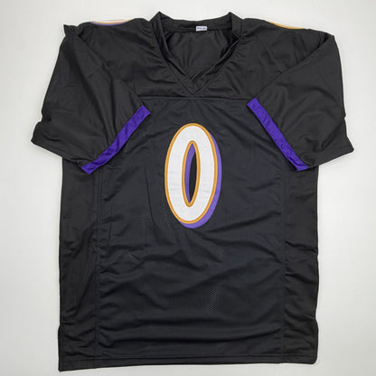 Autographed/Signed Roquan Smith Baltimore Black Football Jersey Beckett BAS COA