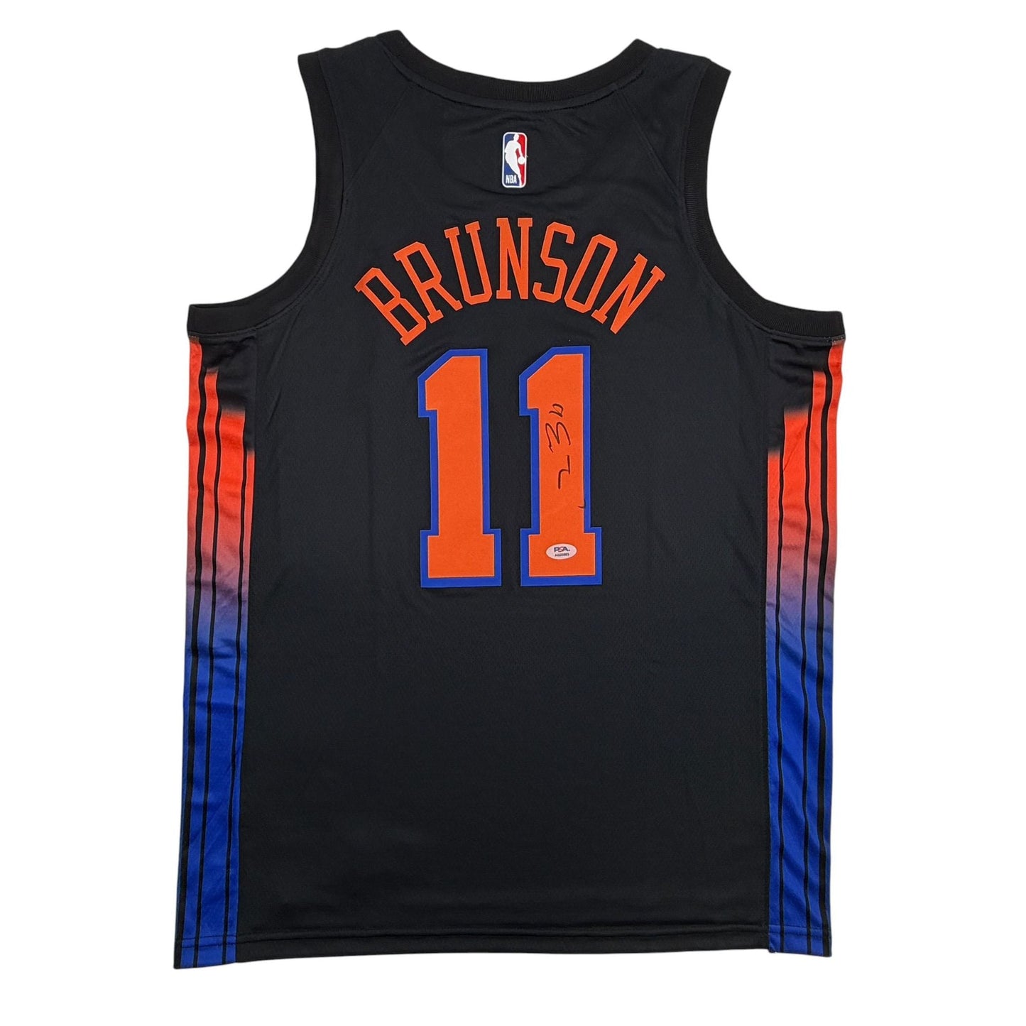 Autographed/Signed Jalen Brunson New York NY Knicks Black Authentic Basketball Jersey PSA/DNA COA