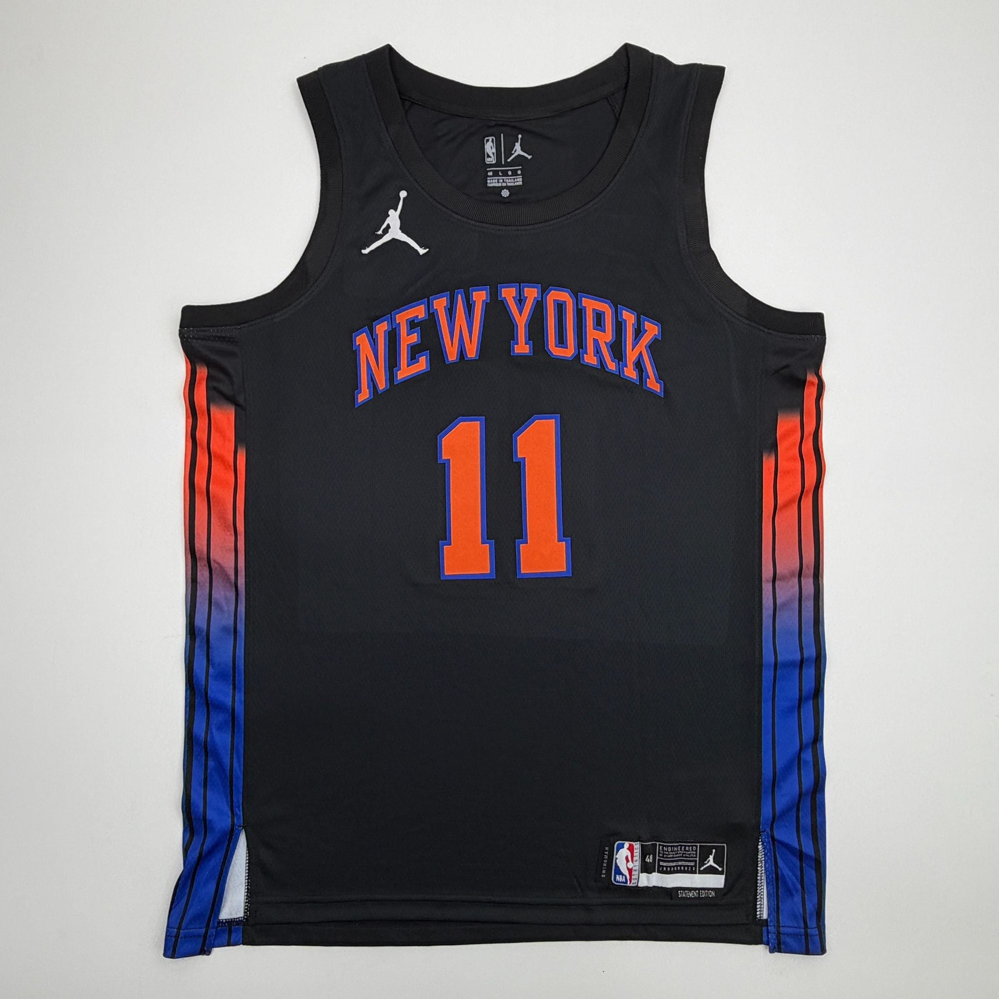 Autographed/Signed Jalen Brunson New York NY Knicks Black Authentic Basketball Jersey PSA/DNA COA