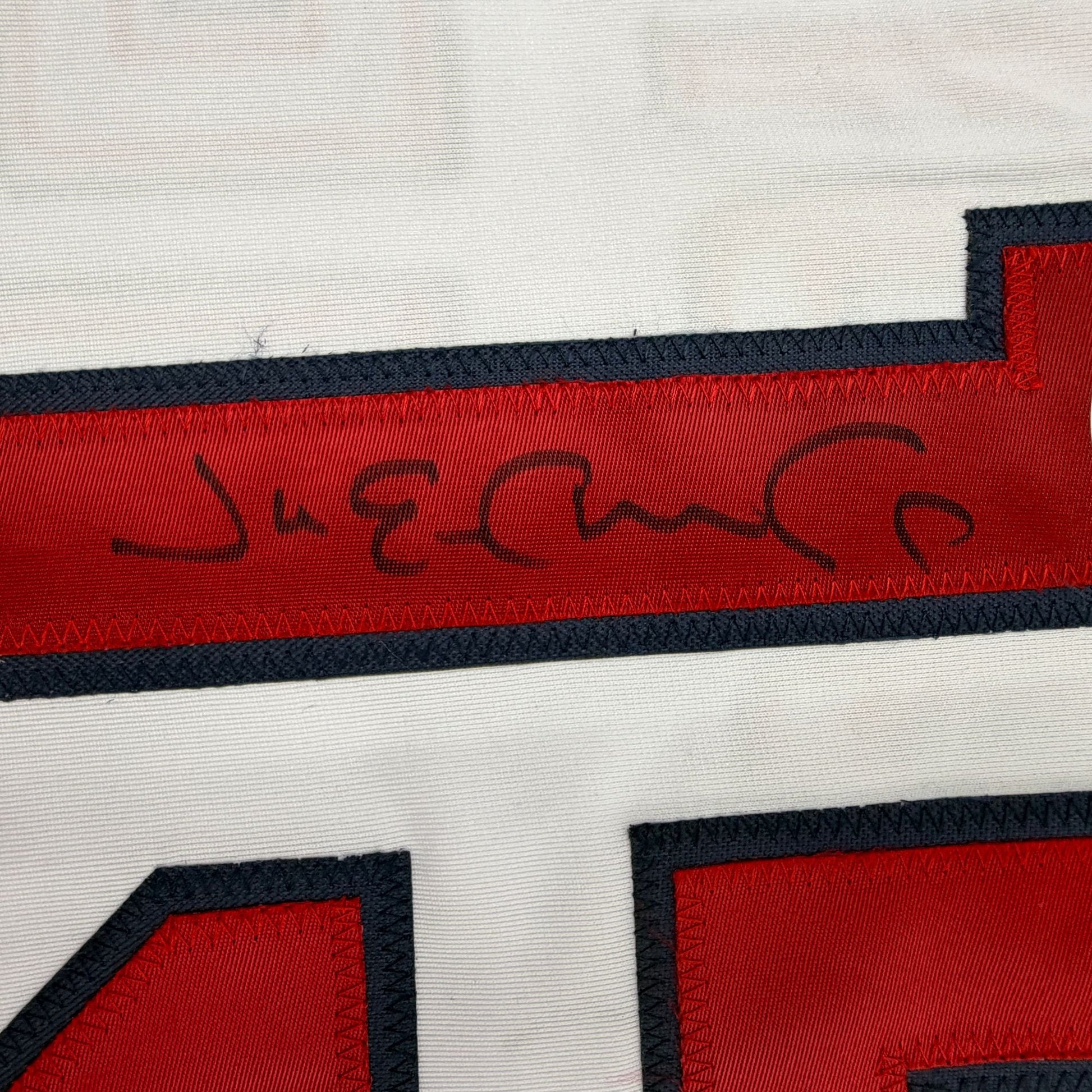 Autographed/Signed Jim Edmonds St. Louis White Baseball Jersey JSA COA