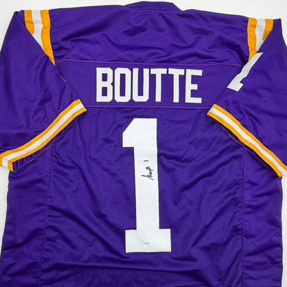 Autographed/Signed Kayshon Boutte LSU Purple College Football Jersey JSA COA