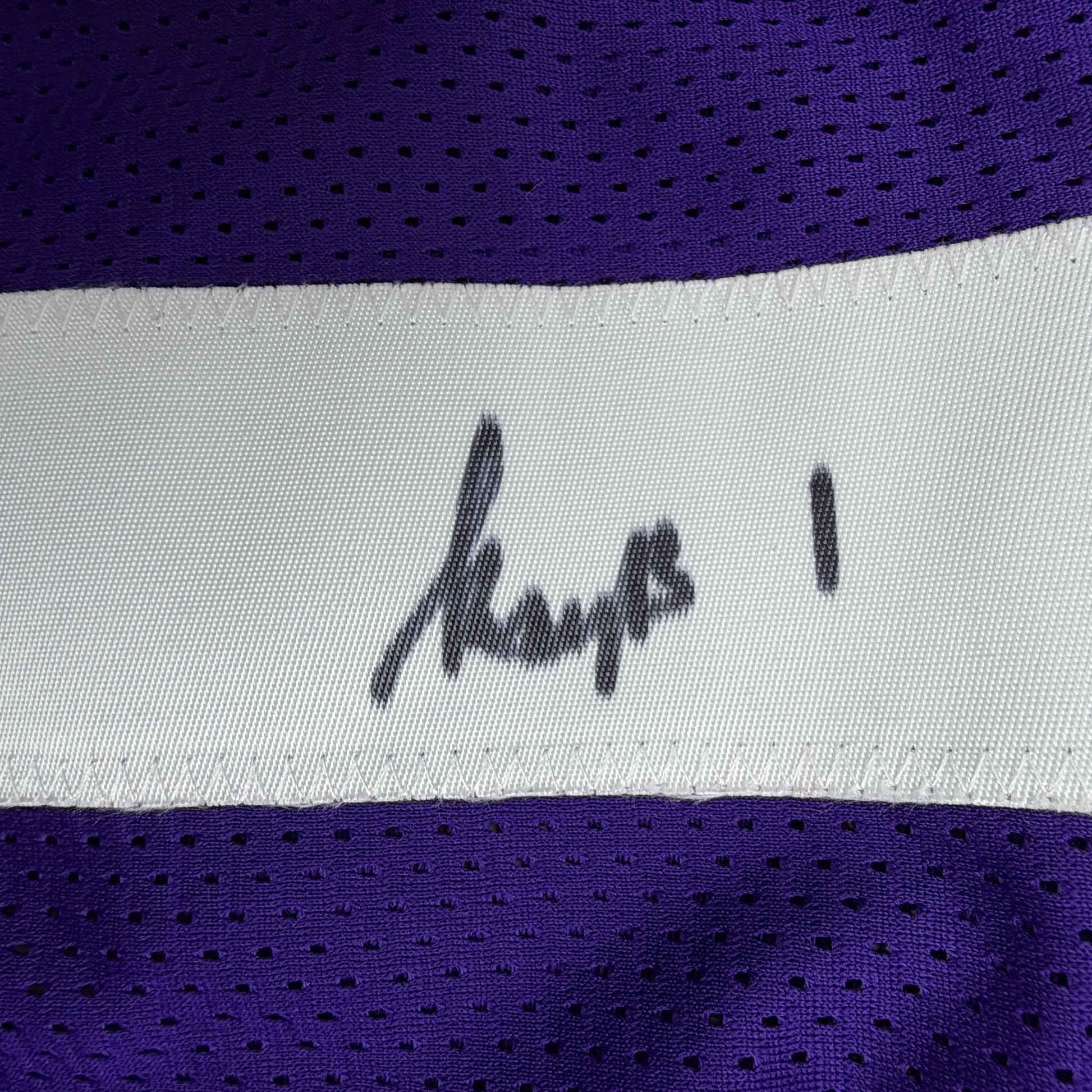 Autographed/Signed Kayshon Boutte LSU Purple College Football Jersey JSA COA