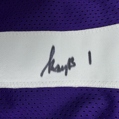 Autographed/Signed Kayshon Boutte LSU Purple College Football Jersey JSA COA