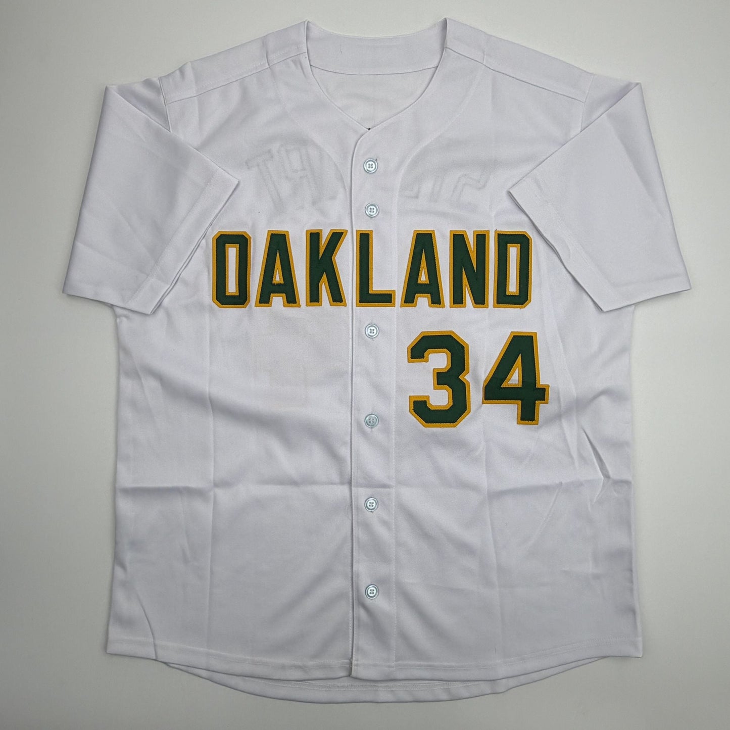 Autographed/Signed Dave Stewart Oakland White Baseball Jersey JSA COA