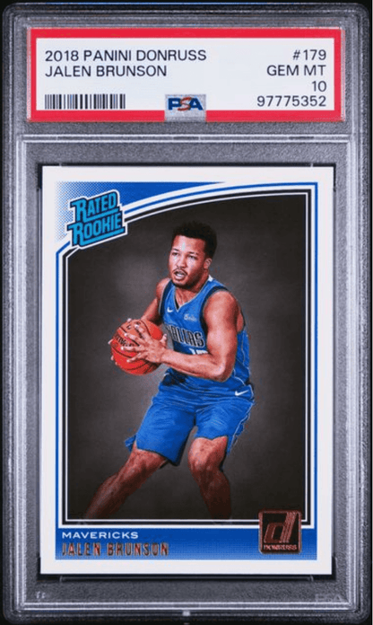 Graded 2018 Panini Donruss Jalen Brunson #179 Rookie RC Basketball Card PSA 10 Gem Mint