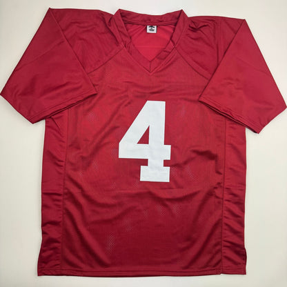 Autographed/Signed Daniel Hill Alabama Red College Football Jersey JSA COA