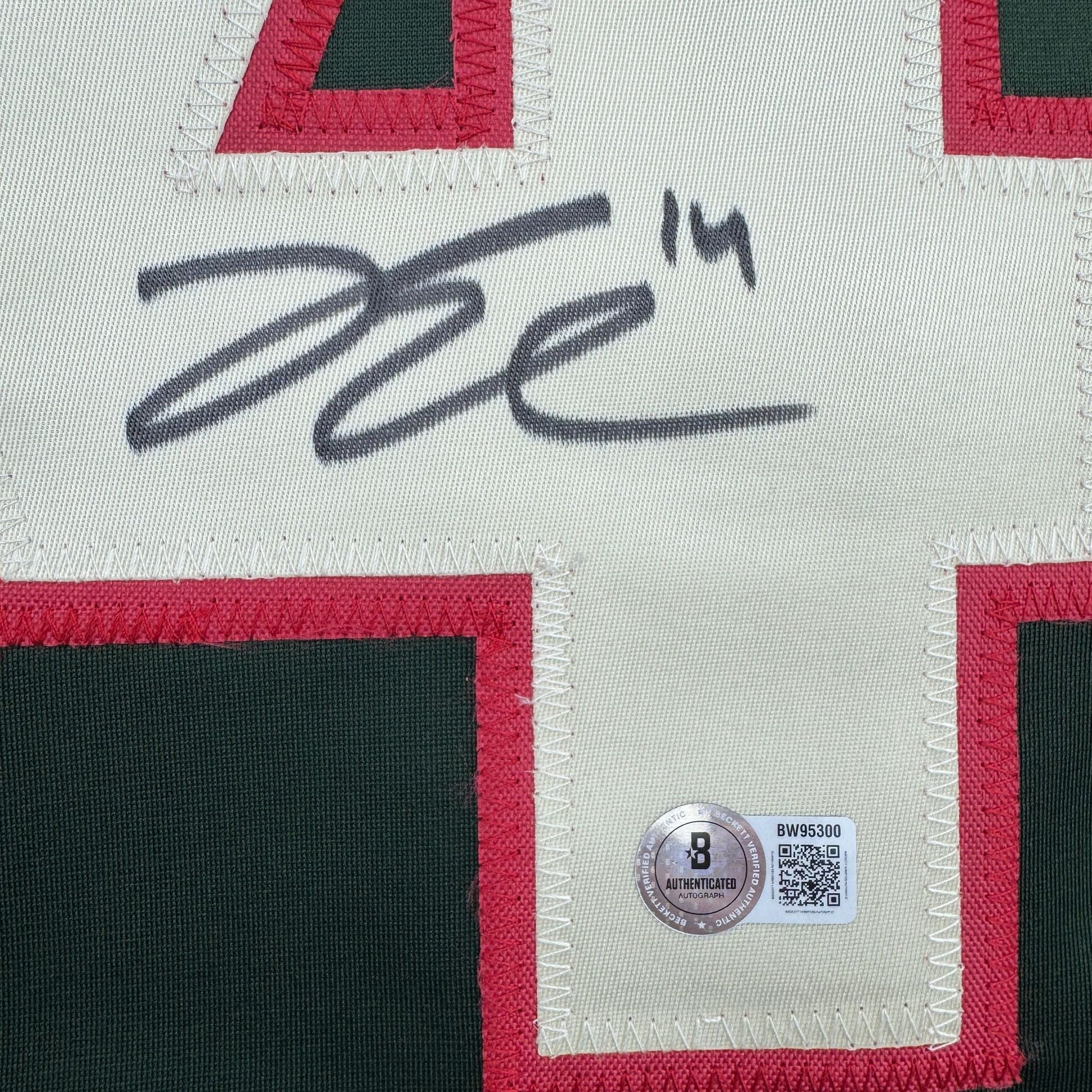 Autographed/Signed Joel Eriksson Ek Minnesota Green Hockey Jersey Beckett BAS COA
