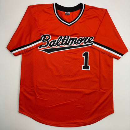 Autographed/Signed Al Bumbry 73 AL ROY Baltimore Orange Baseball Jersey Beckett BAS COA