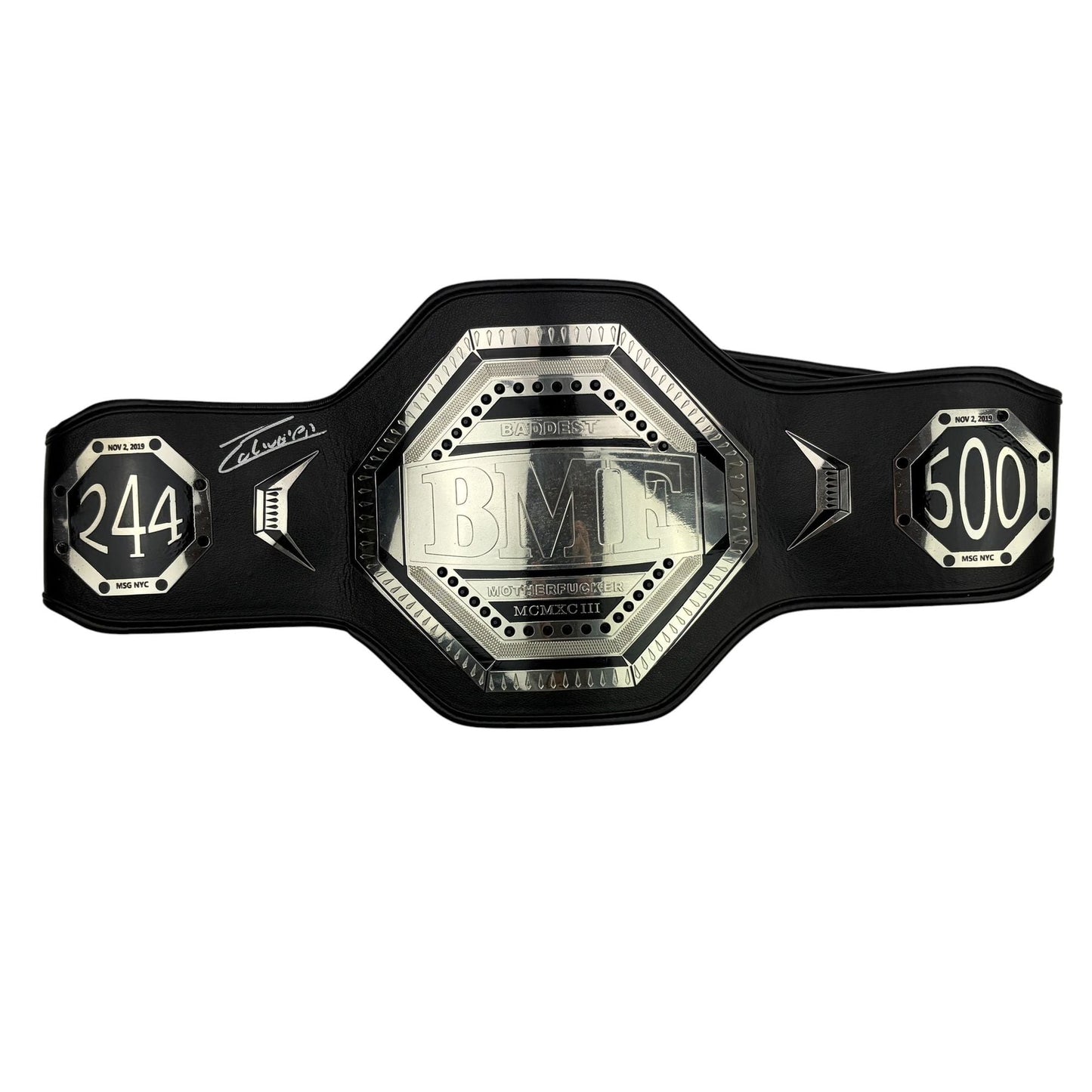 Autographed/Signed Charles Oliveira UFC MMA Ultimate Fighting Replica BMF Championship Belt PSA/DNA COA