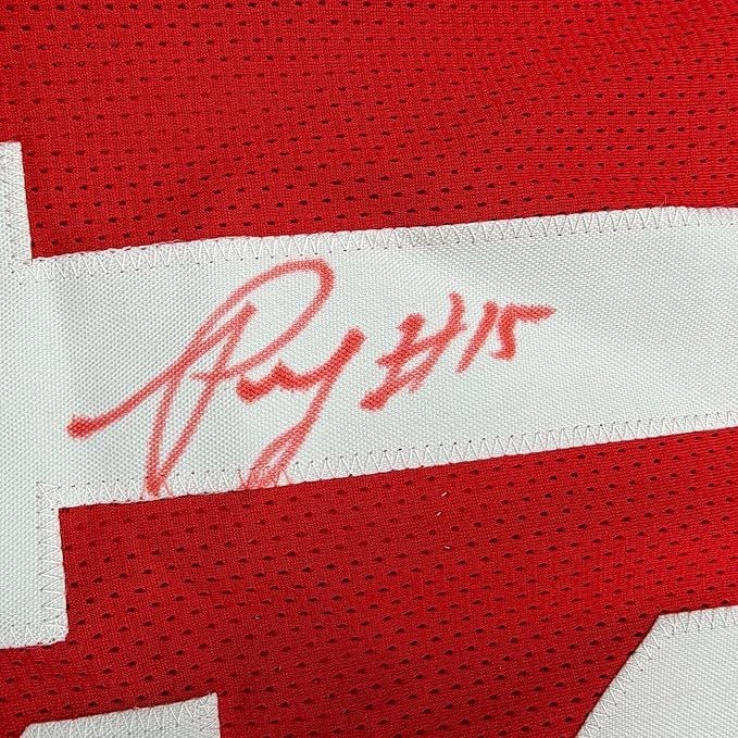 Framed Autographed/Signed Pierre Garcon 35x39 San Francisco Red Football Jersey Beckett BAS COA