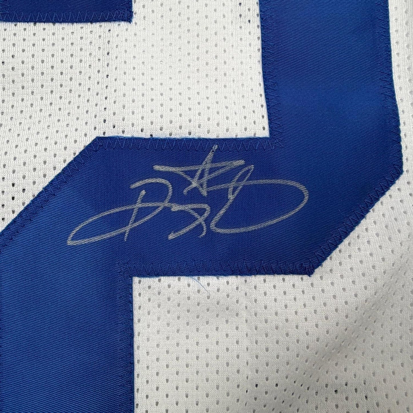 Framed Autographed/Signed Ricky Watters 35x39 Seattle White Football Jersey Beckett BAS COA