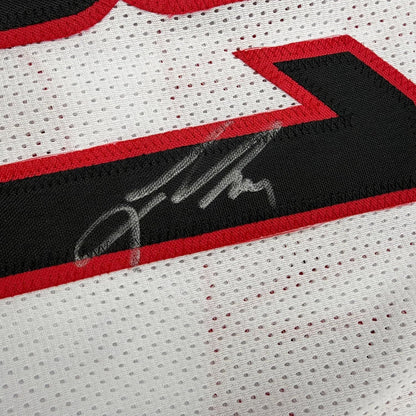 Framed Autographed/Signed Jason Terry 35x39 Arizona White College Basketball Jersey JSA COA