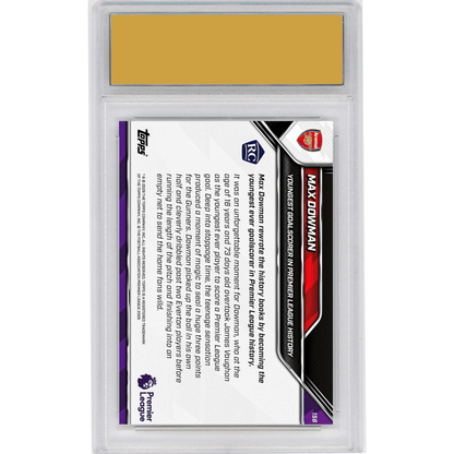 2025 Topps Now Max Dowman #156 Youngest Goalscorer in Premier League History Arsenal Rookie RC Soccer Card HOFSM 10 Gem Mint