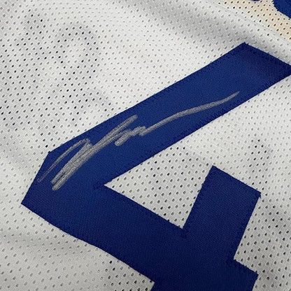 Framed Autographed/Signed Moses Moody 35x37 Golden State White Basketball Jersey Beckett BAS COA