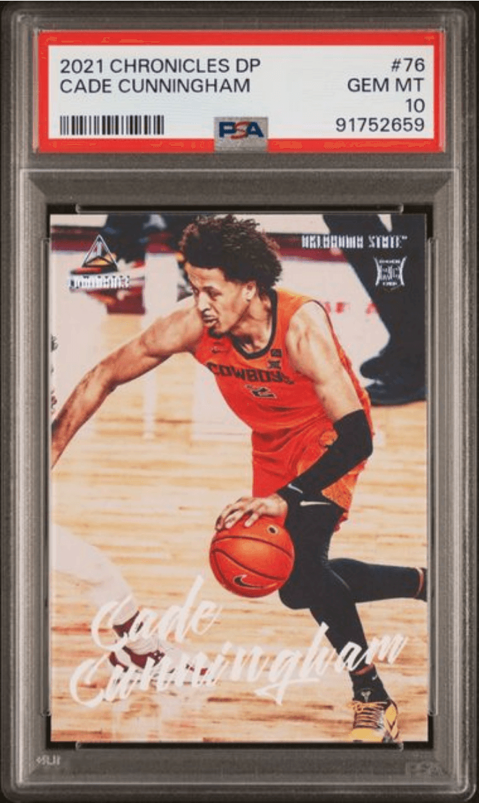 Graded 2021 Panini Chronicles Draft Picks Cade Cunningham #76 Rookie RC Basketball Card PSA 10 Gem Mint