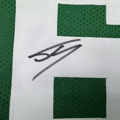 Autographed/Signed Shaquille Shaq O'Neal Boston Green Basketball Jersey Beckett BAS COA