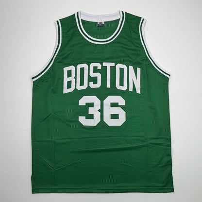 Autographed/Signed Shaquille Shaq O'Neal Boston Green Basketball Jersey Beckett BAS COA